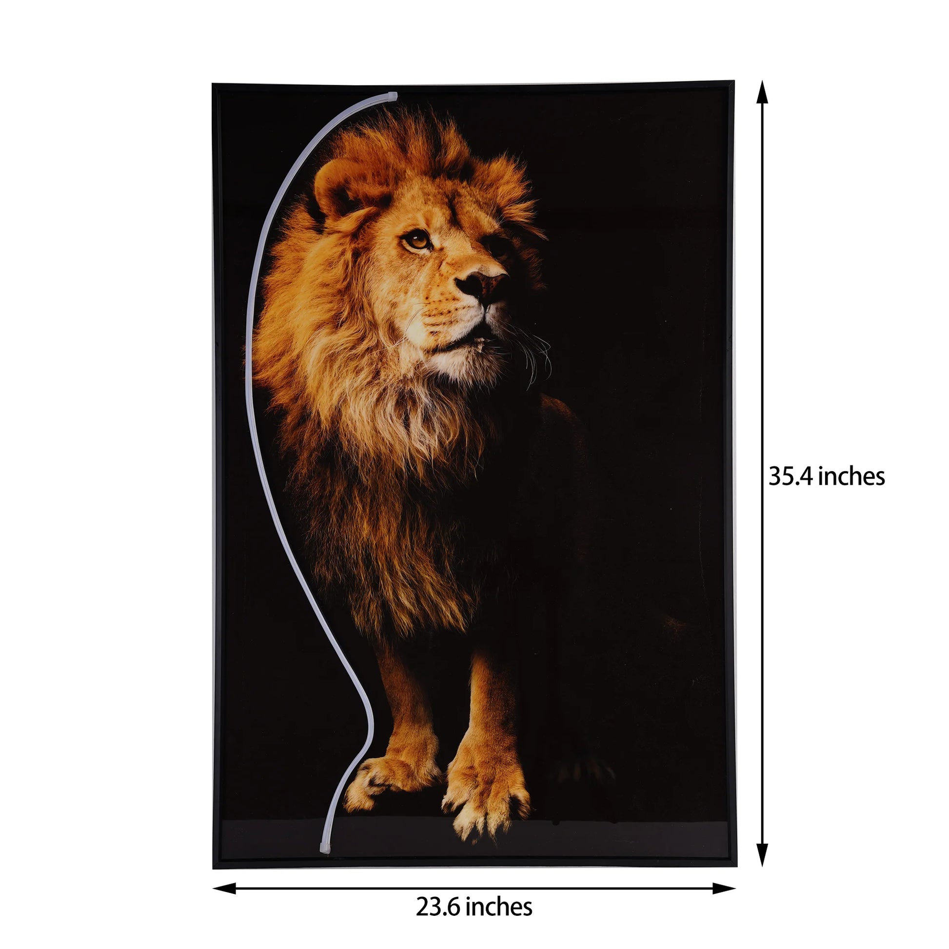 Lion Wall Art with LED Light